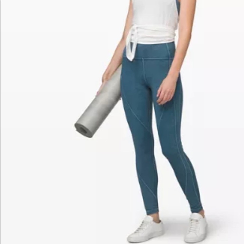 Lululemon Wunder Under HR Tight 28" Rib sz 6